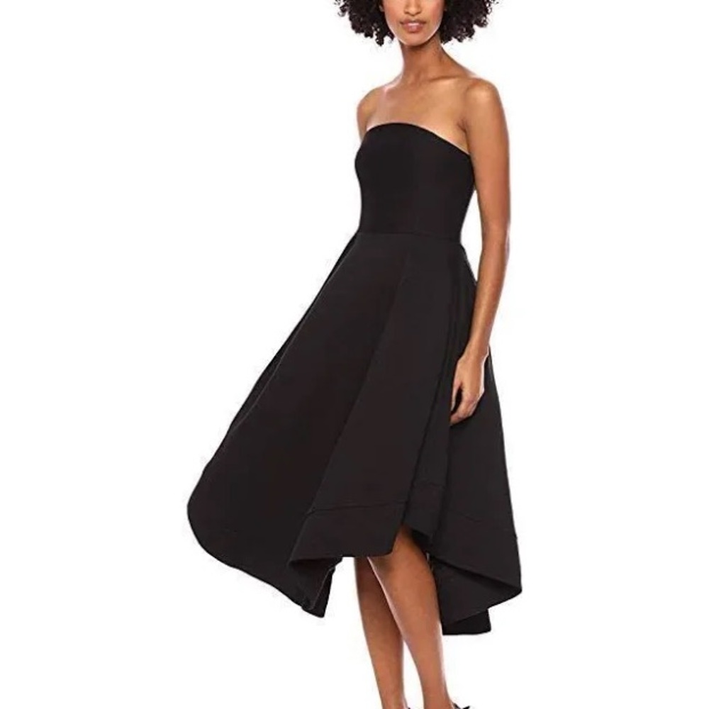 C/MEO Collective Black strapless gown